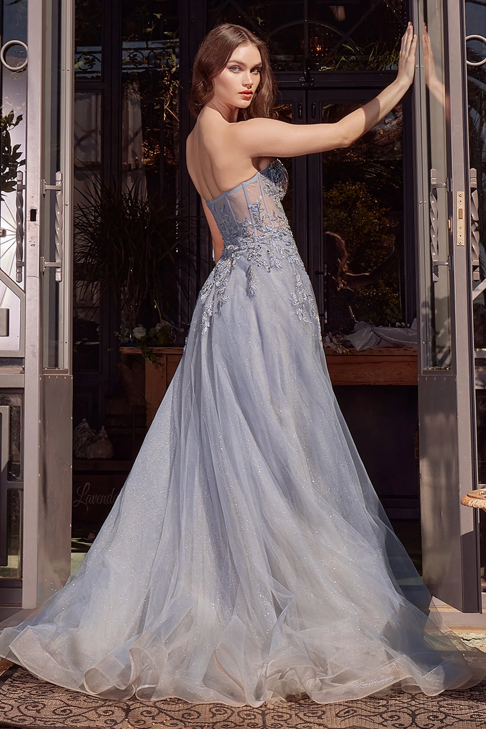 ANDREA & LEO A1415 Strapless Corset Embellished Ball Gown