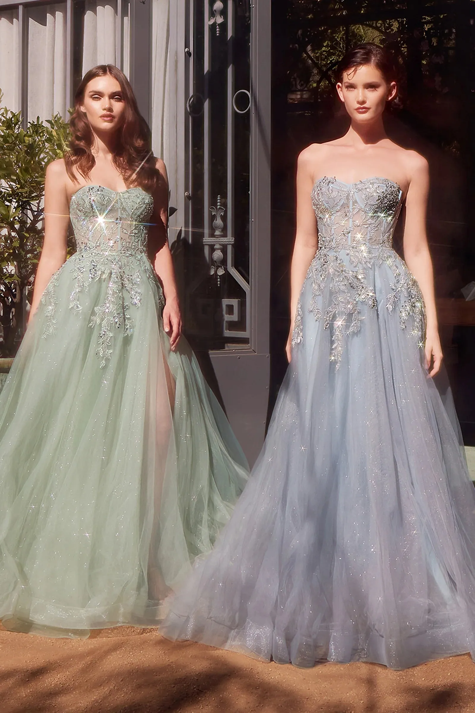 ANDREA & LEO A1415 Strapless Corset Embellished Ball Gown