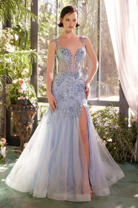 ANDREA & LEO A1429 Sequin Lace Applique Mermaid Gown