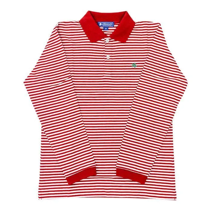 Bailey Boys Long Sleeve Stripe Polo
