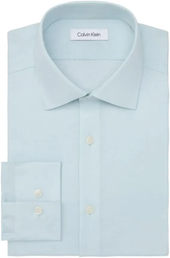 Calvin Klein Men's Dress Shirt Non Iron Stretch Slim Fit Solid