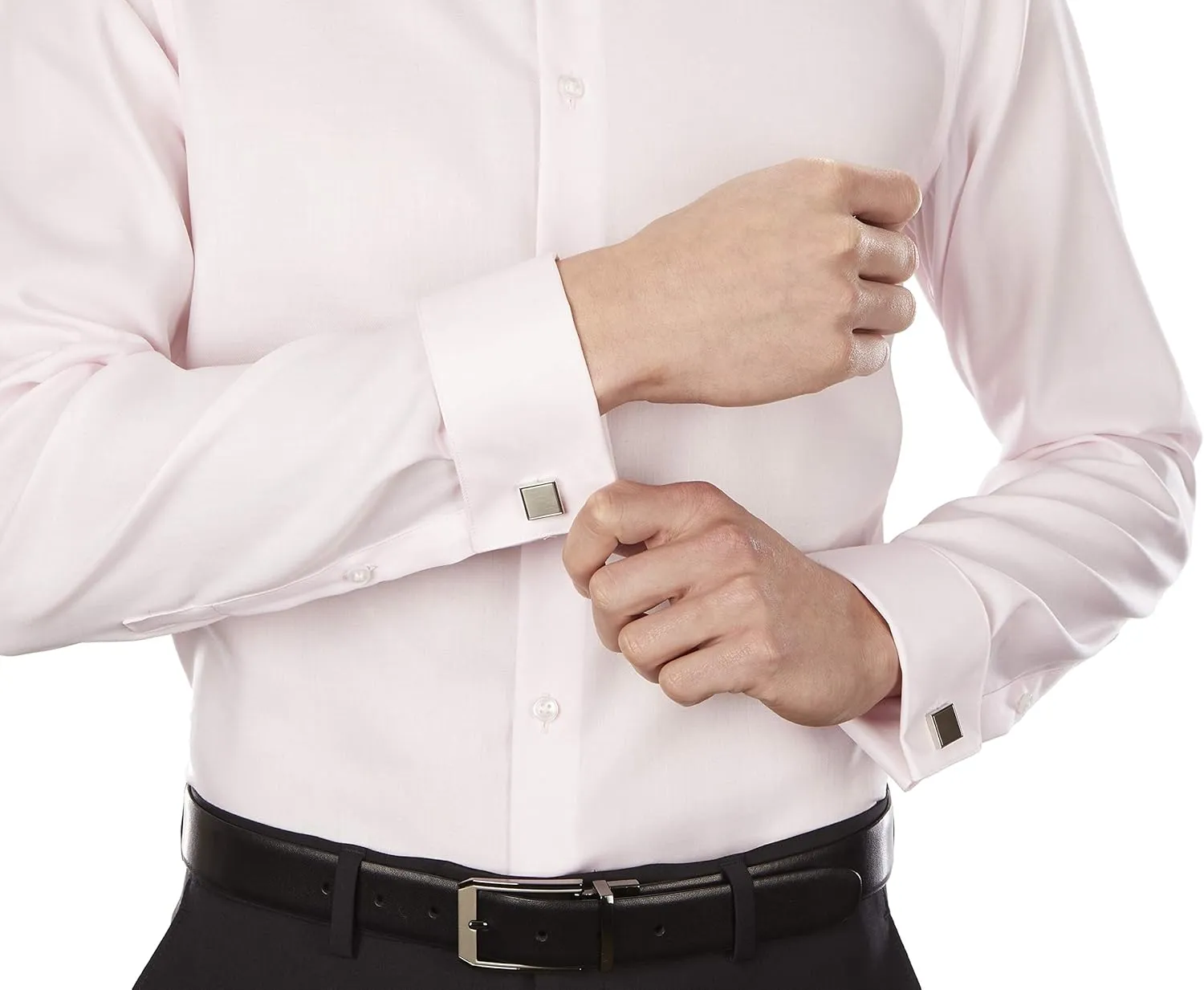 Calvin Klein Men's Dress Shirt Slim Fit Non Iron Solid French Cuff