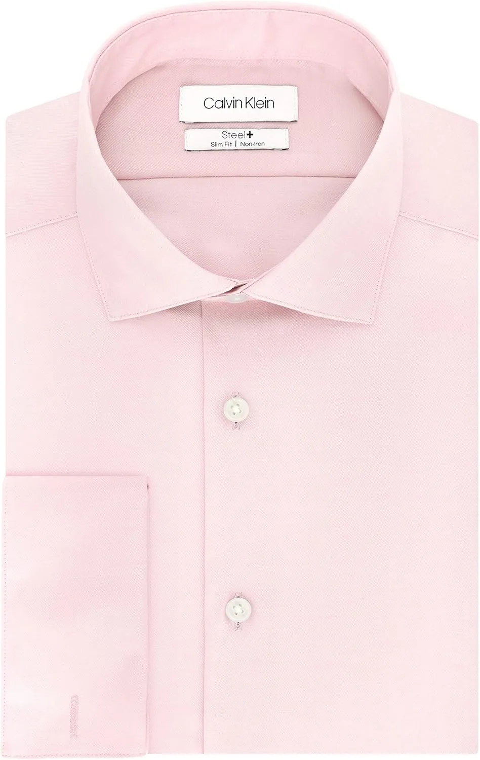 Calvin Klein Men's Dress Shirt Slim Fit Non Iron Solid French Cuff
