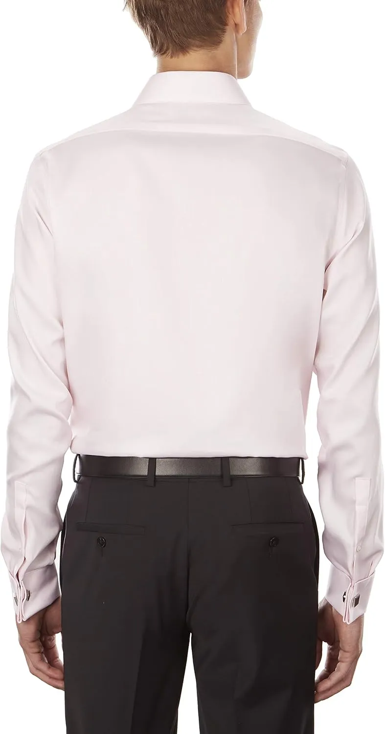 Calvin Klein Men's Dress Shirt Slim Fit Non Iron Solid French Cuff