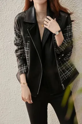 Chanel-Inspired Versatile Biker Leather Jacket