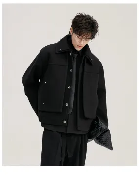 Chuan Layered Collar Versatile Jacket