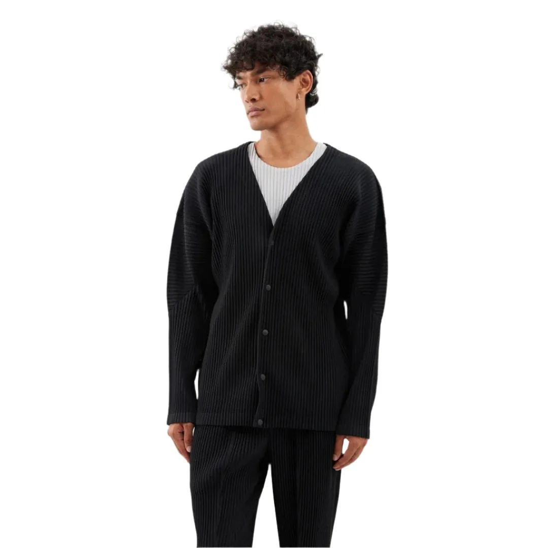 Collarless Pleated Blazer