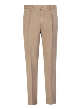 Dark beige slim trousers