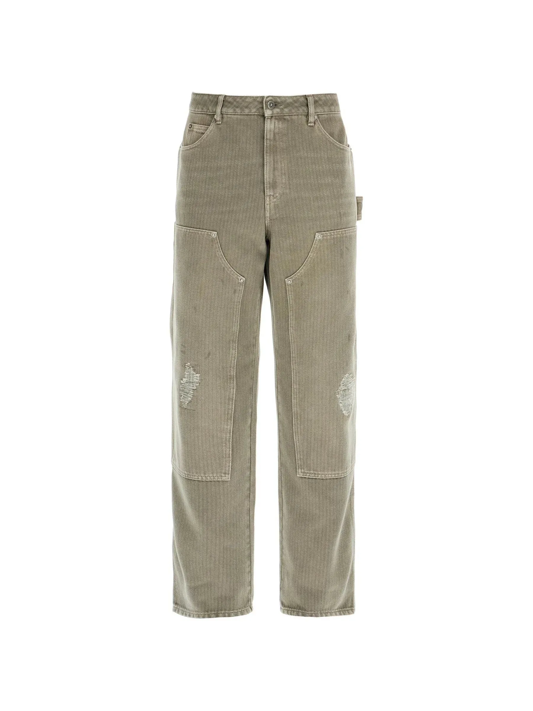 Distressed Striped Trousers