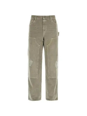 Distressed Striped Trousers