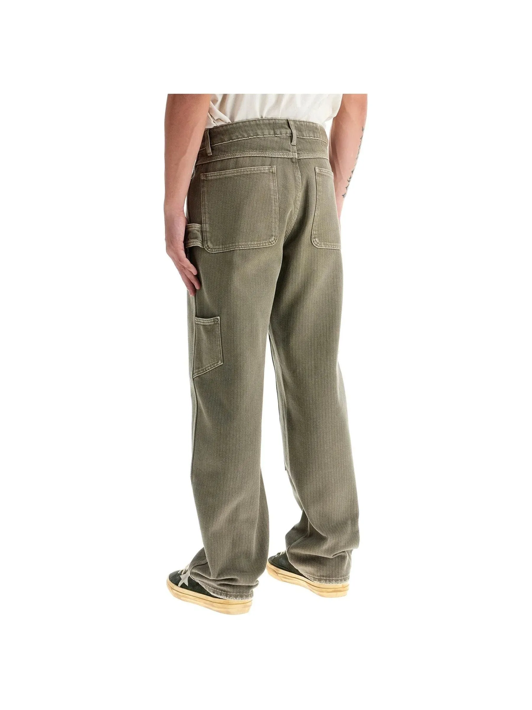 Distressed Striped Trousers
