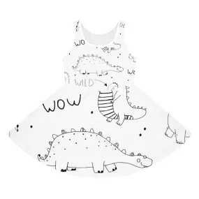 Doodle Dinosours - Inovax Girl's Sleeveless Sundress