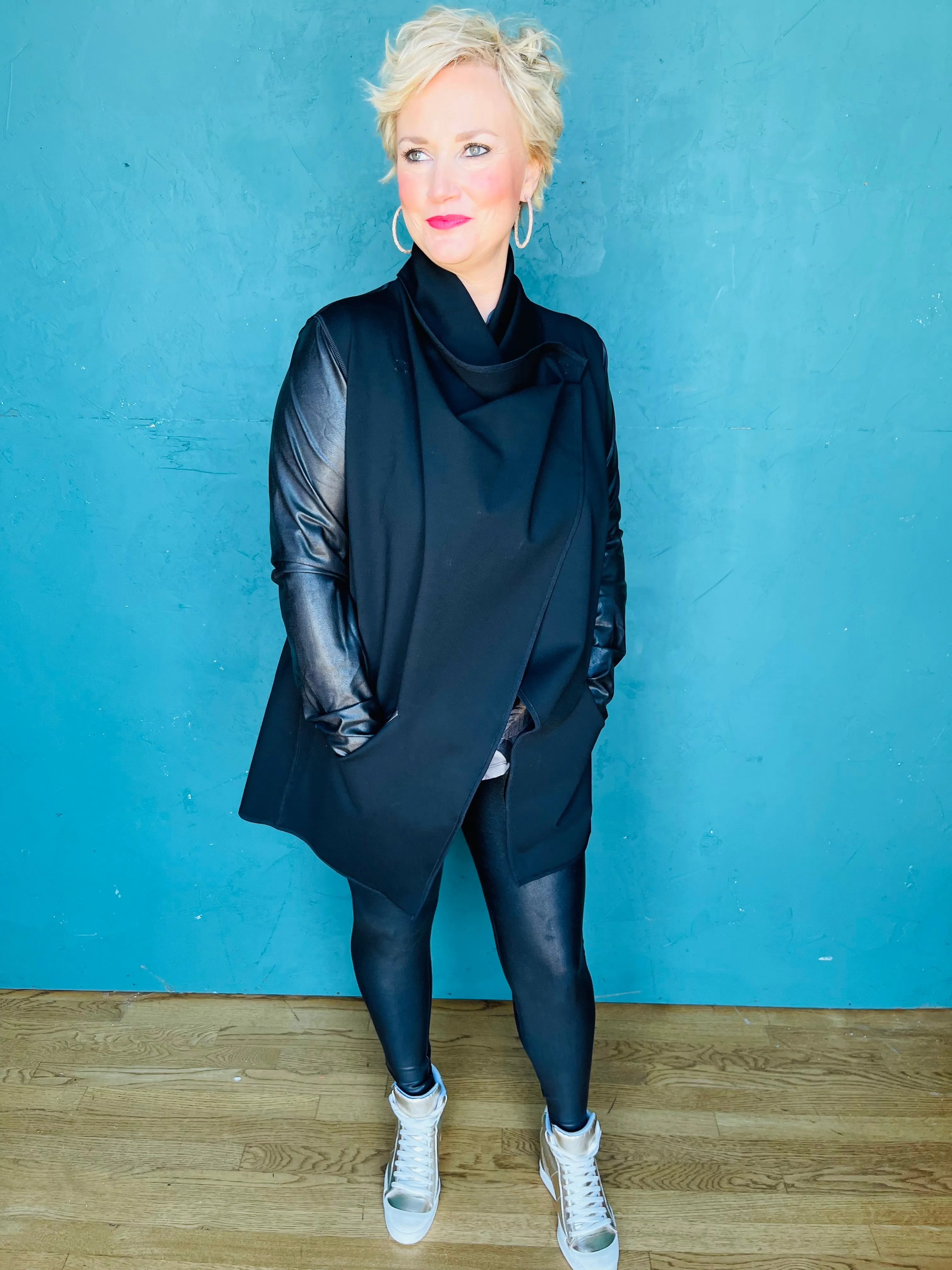Drape Front Jacket