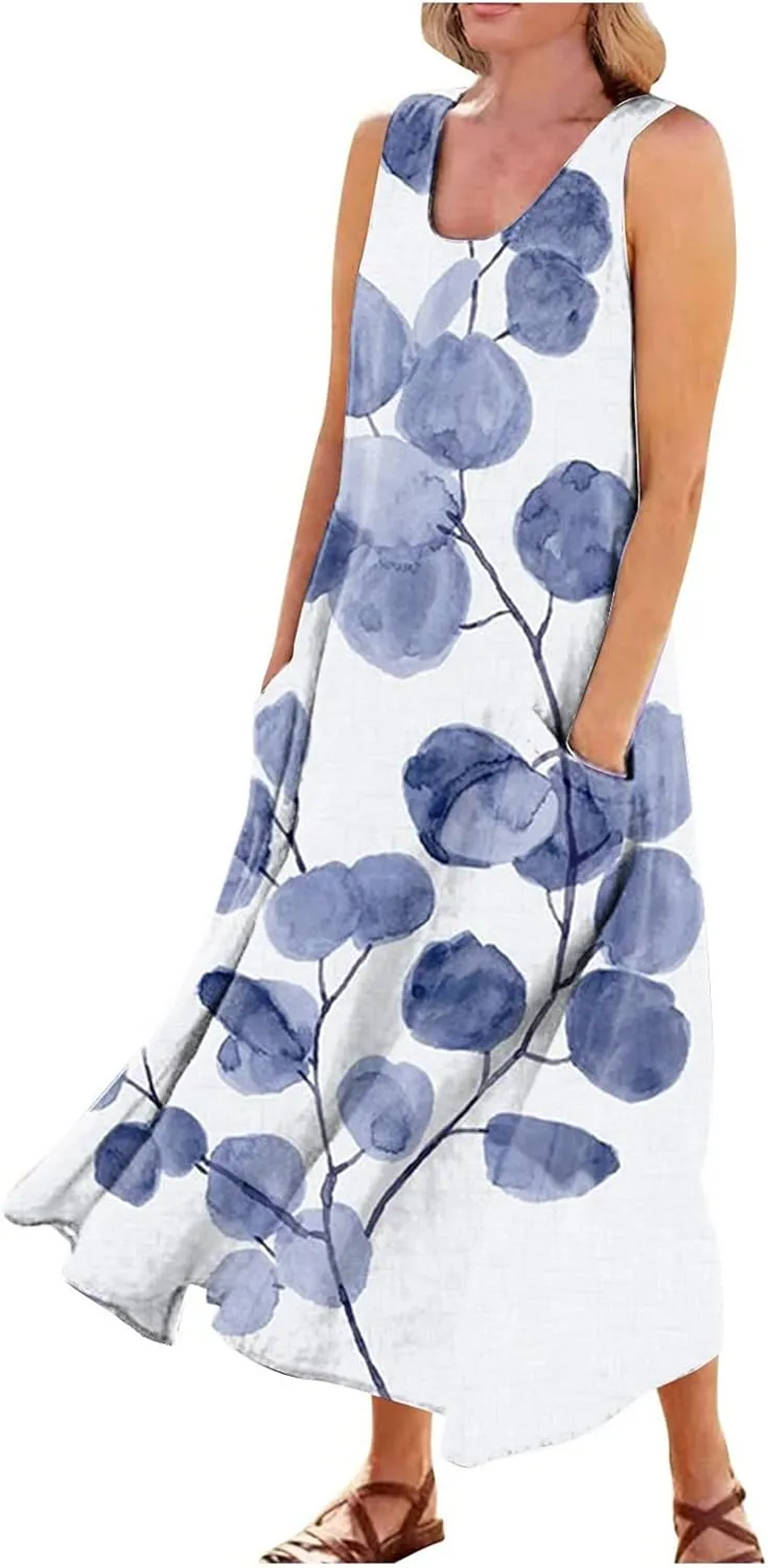 Dresses for Women 2024 Sleeveless Maxi Dress Sun Dresses for Women 2024 Sundress for Women Casual Dresses for Women