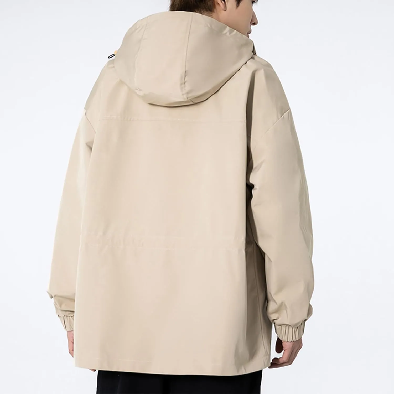 FoxQ Mens Jacket Casual Lightweight Hooded Windbreaker softshell Easy-Care Zip-Up Versatile Outdoor Comfort Activities Coat