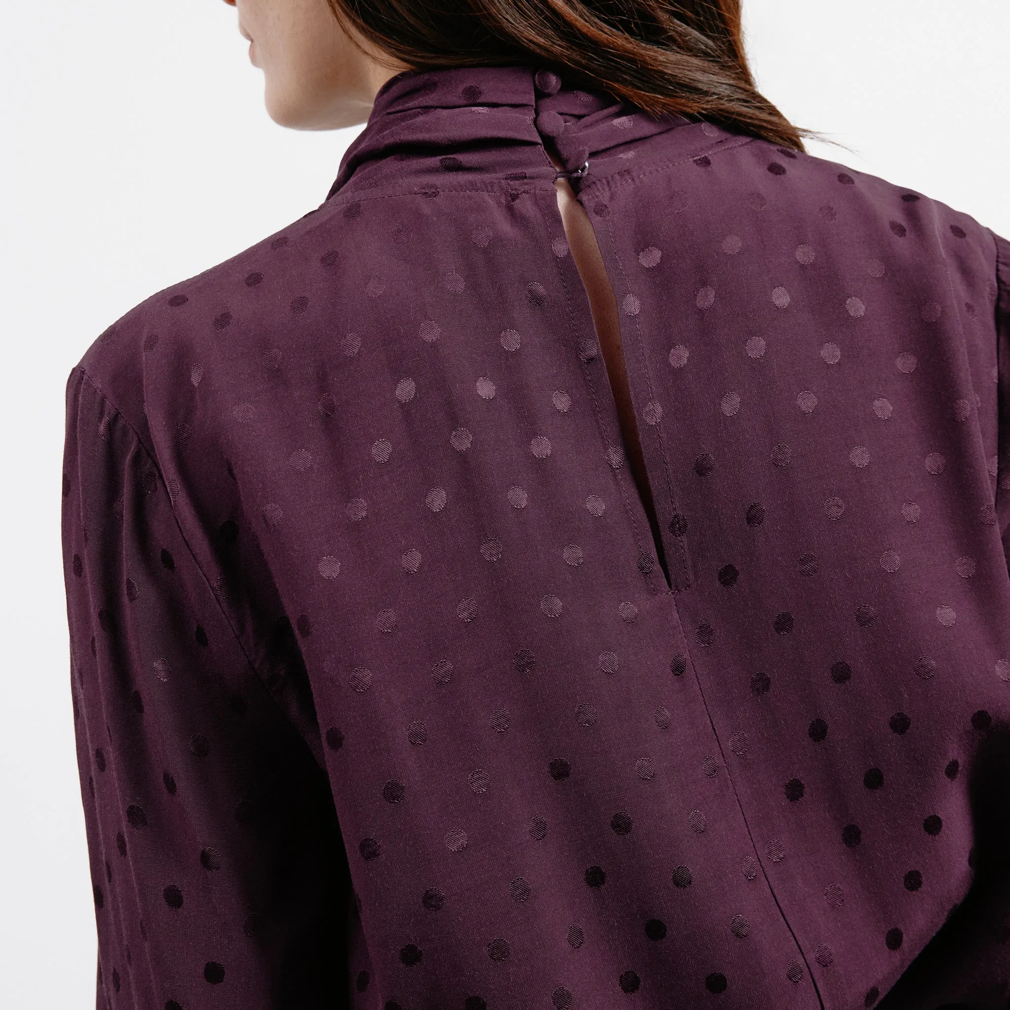 Jacquard Twist Neck Top