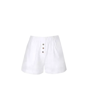 KOS LINEN SHORT WHITE