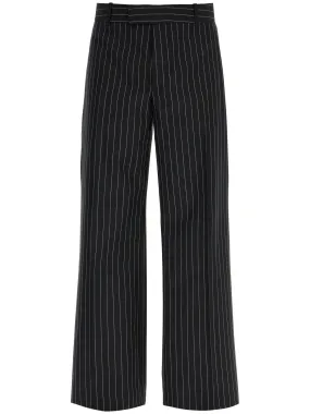 Low-Rise Pinstripe Trousers