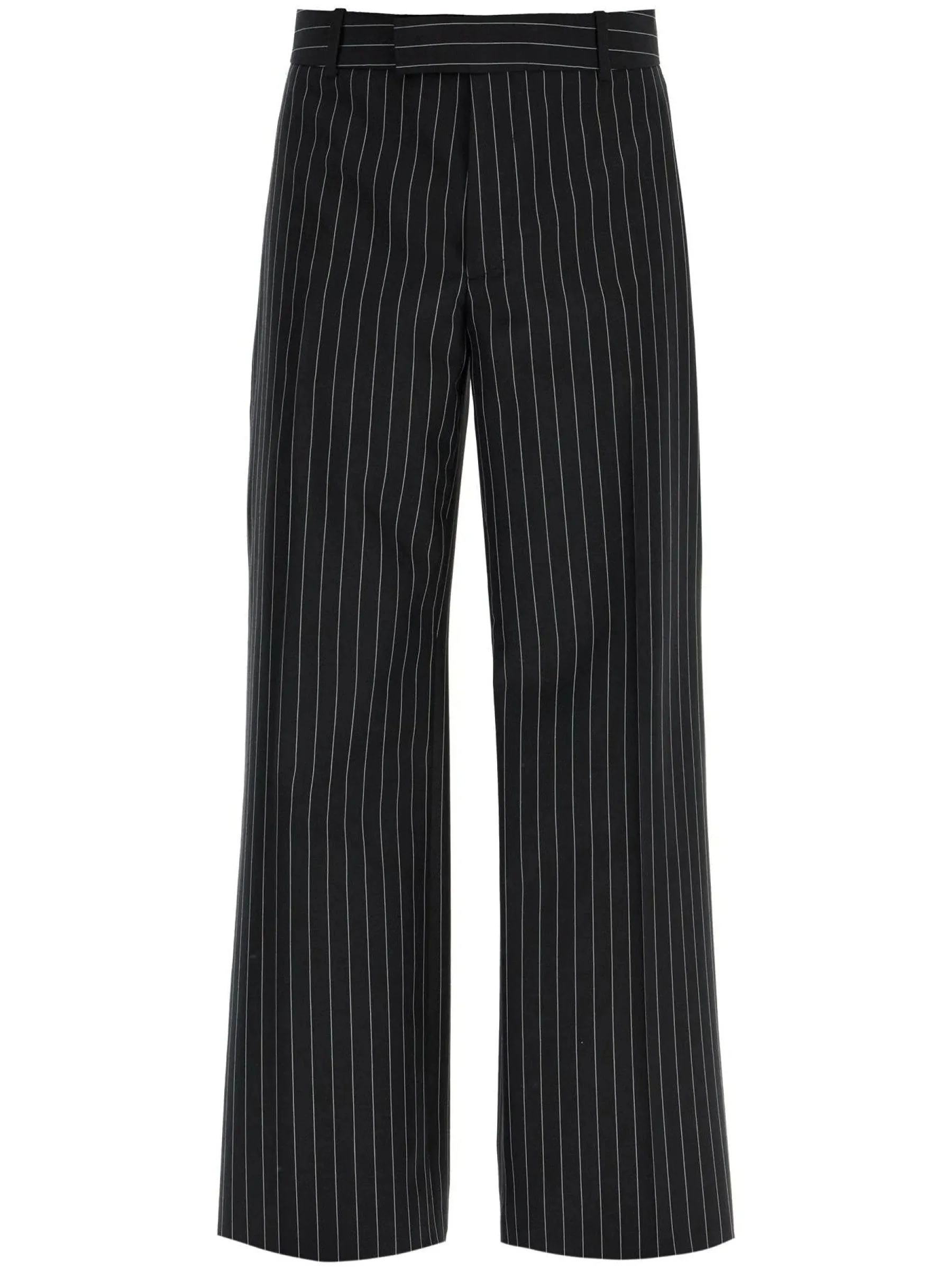 Low-Rise Pinstripe Trousers