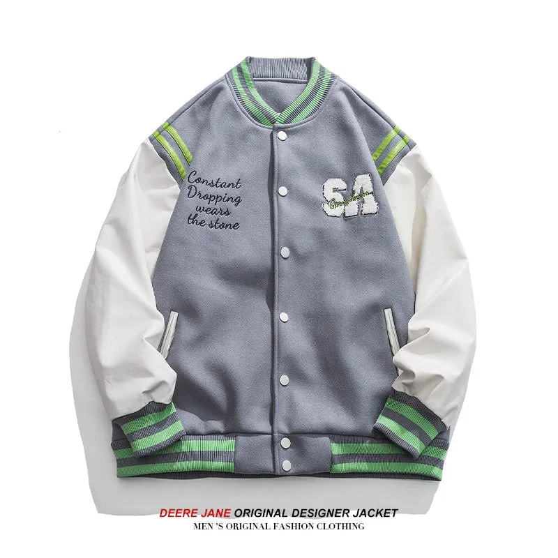 Men Jacket Men's Spring and Autumn Loose Versatile Casual Jacket Coat