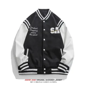 Men Jacket Men's Spring and Autumn Loose Versatile Casual Jacket Coat