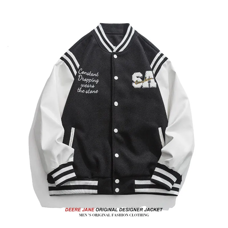 Men Jacket Men's Spring and Autumn Loose Versatile Casual Jacket Coat