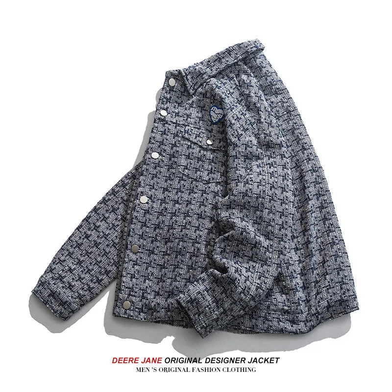 Men Jacket Spring Shirt Men Retro Loose Versatile Coat