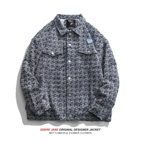 Men Jacket Spring Shirt Men Retro Loose Versatile Coat