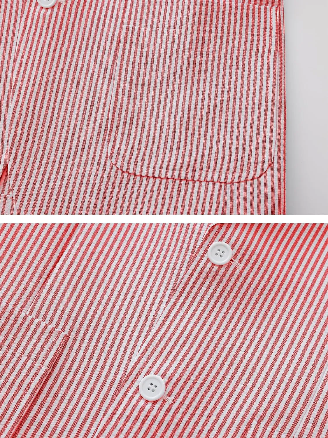 Men's Seersucker Blazer Slim Fit Lightweight Striped Suit Jacket Casual Summer Sport Coat Beach Wedding Prom