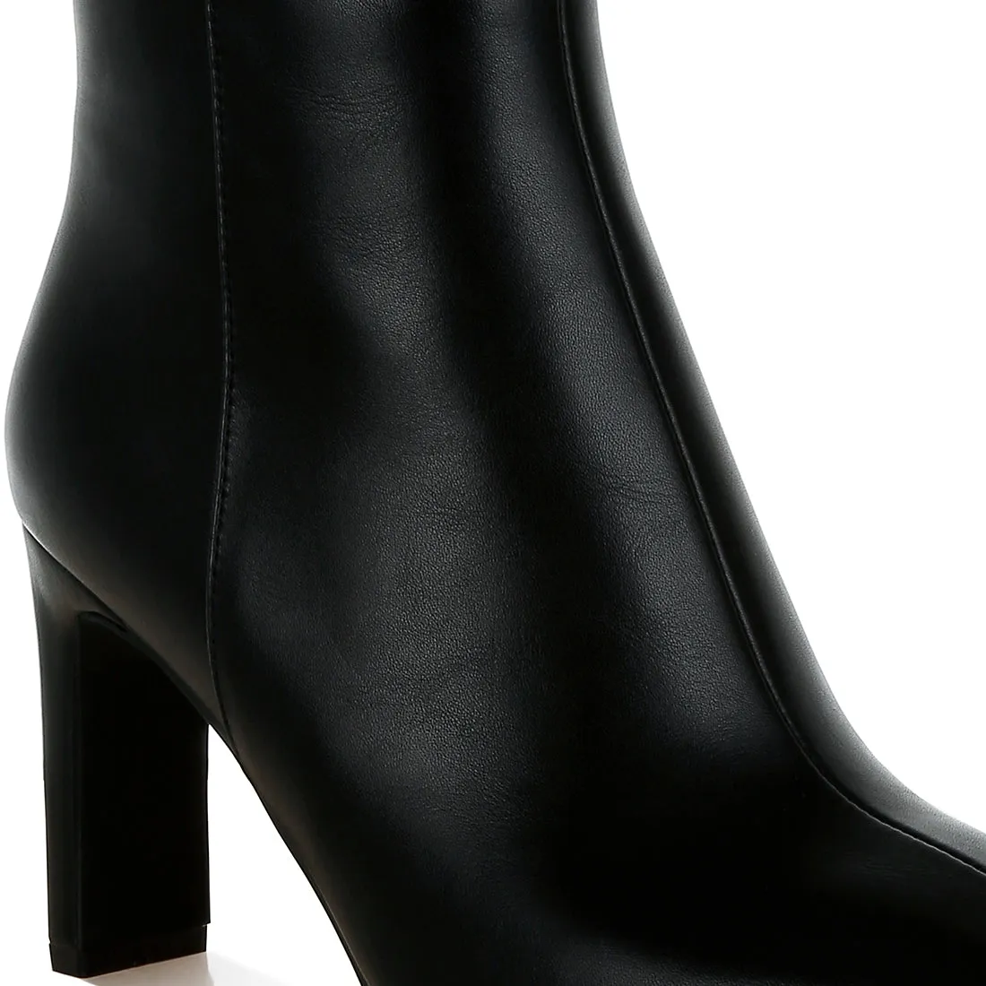 Metallic Cap Toe Faux Leather Boots