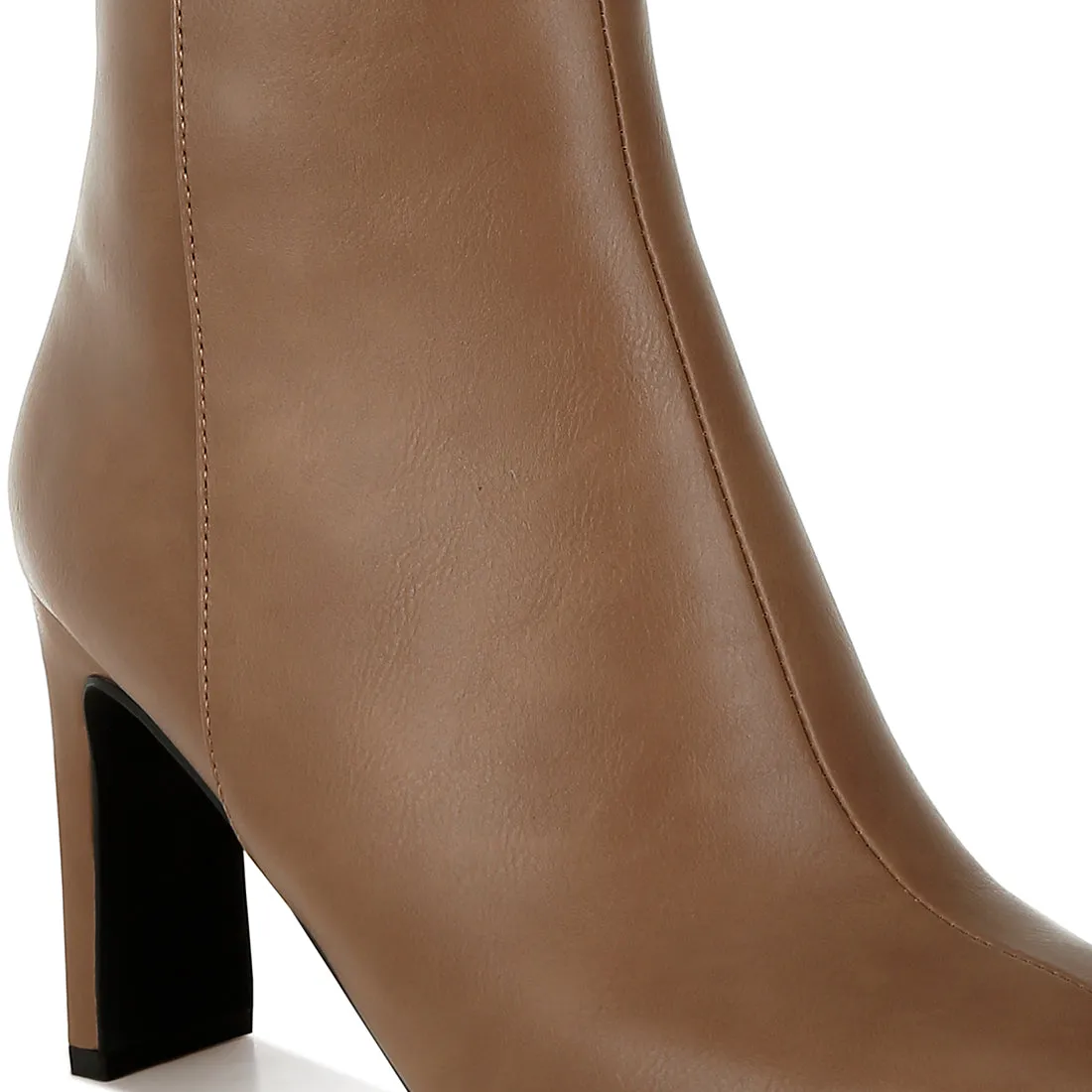 Metallic Cap Toe Faux Leather Boots