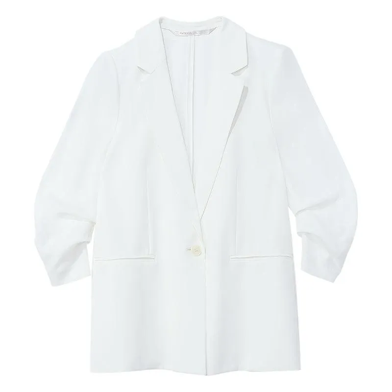 Minimalist One-Button Blazer