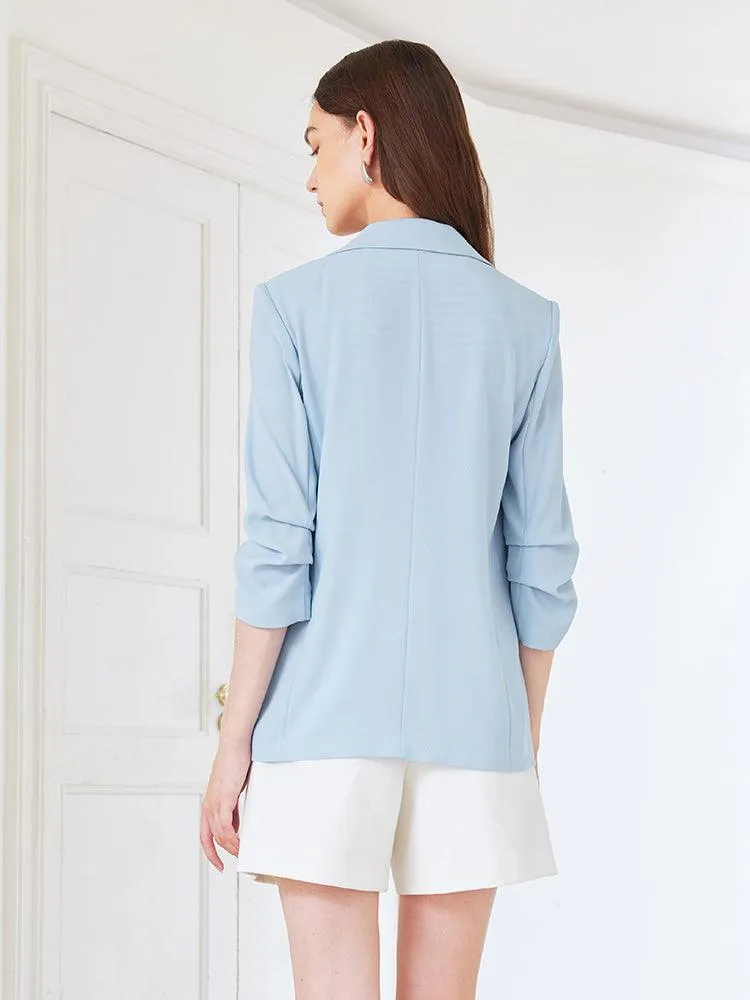 Minimalist One-Button Blazer