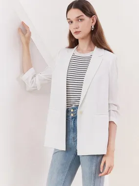Minimalist One-Button Blazer
