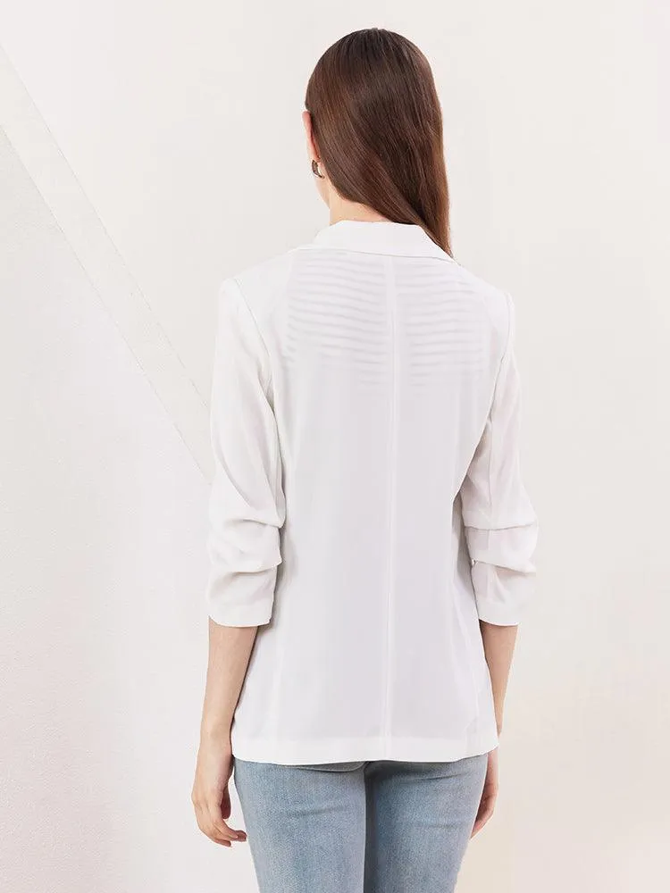 Minimalist One-Button Blazer