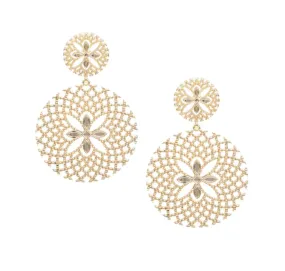 Natalie Wood Sunburst Statement Earrings in Gold