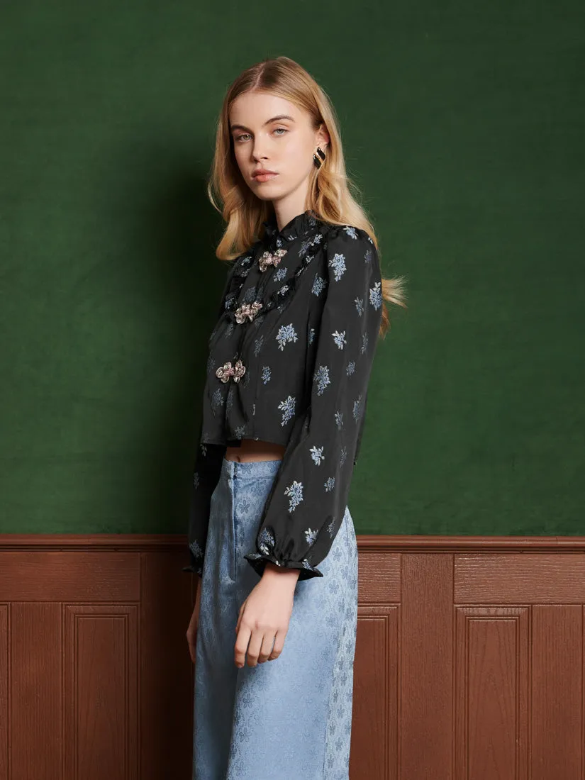 Onyx Floral Top