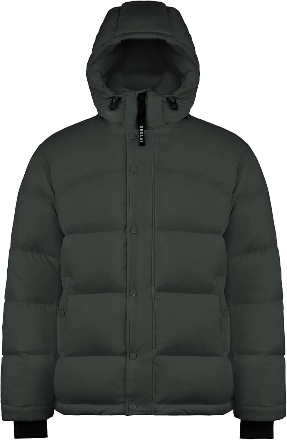 Orolay Men's Puffer Down Jacket with Detachable Hood Versatile Quilted Thicken Winter Jacket