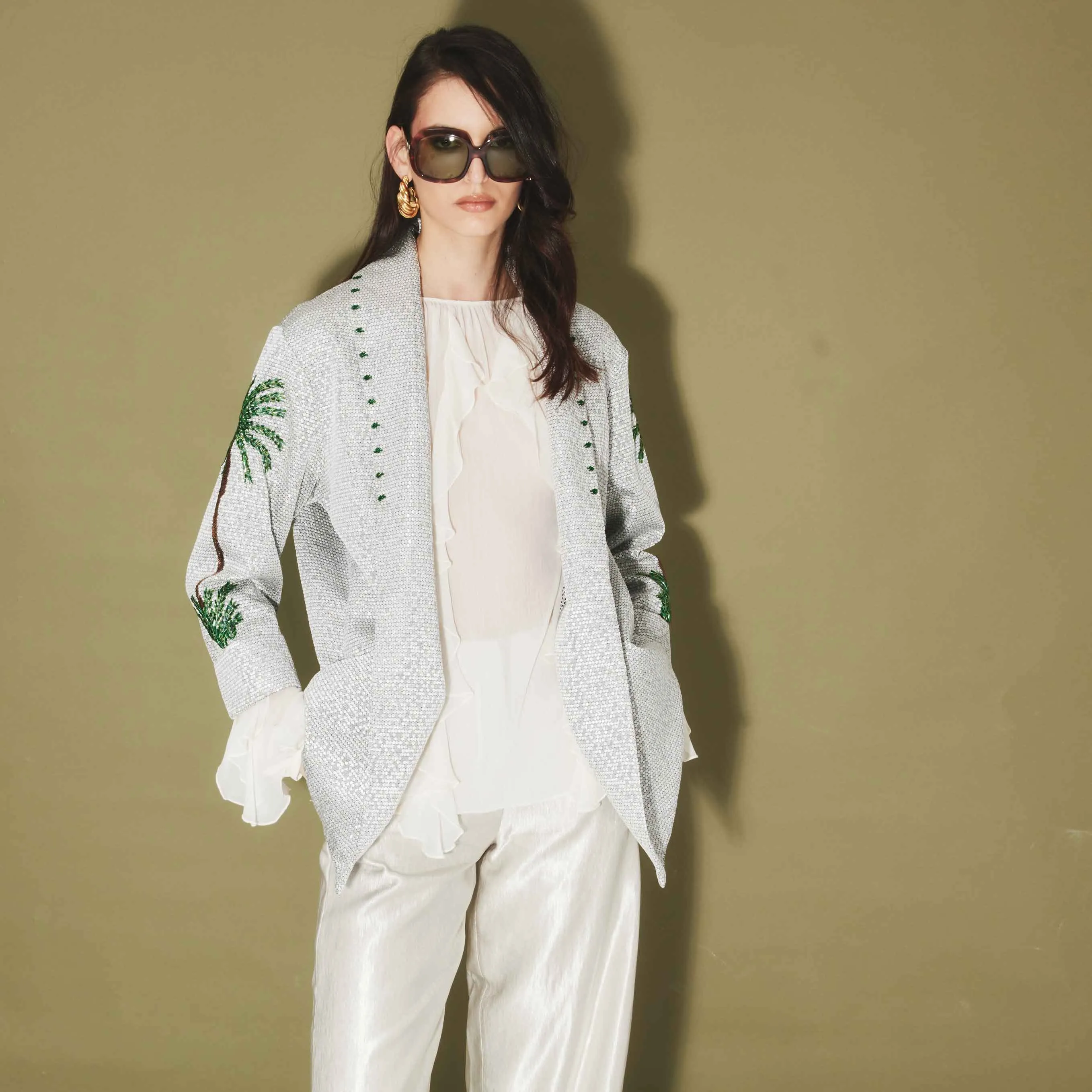 PALM HONEYCOMB SILVER JACKET