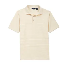 Prep Stripe Tech Polo in Soft Yellow by Scott Barber