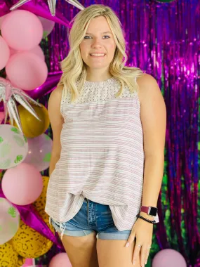 Ruby You Make Me Smile Eyelet Tank