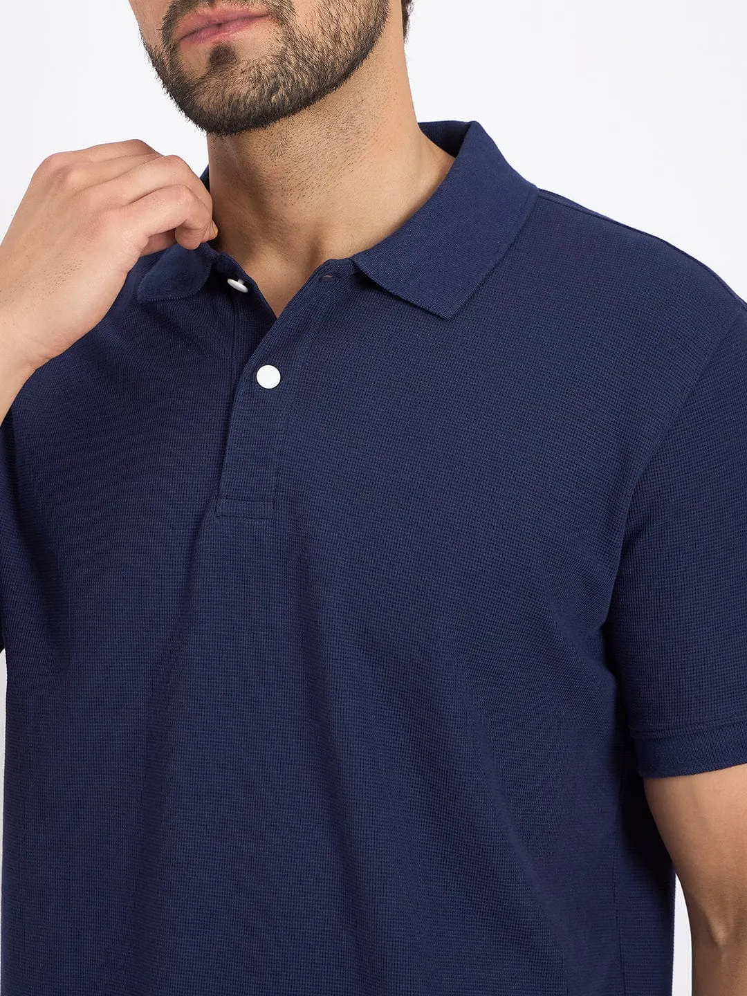 Soft Textured Polo T-shirt