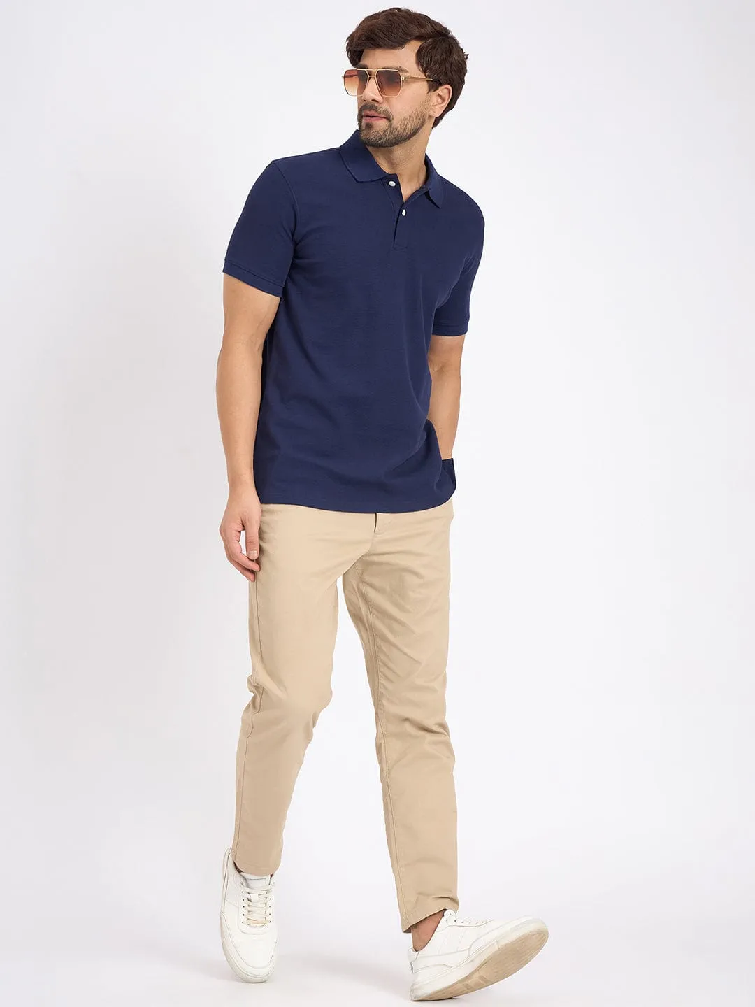 Soft Textured Polo T-shirt