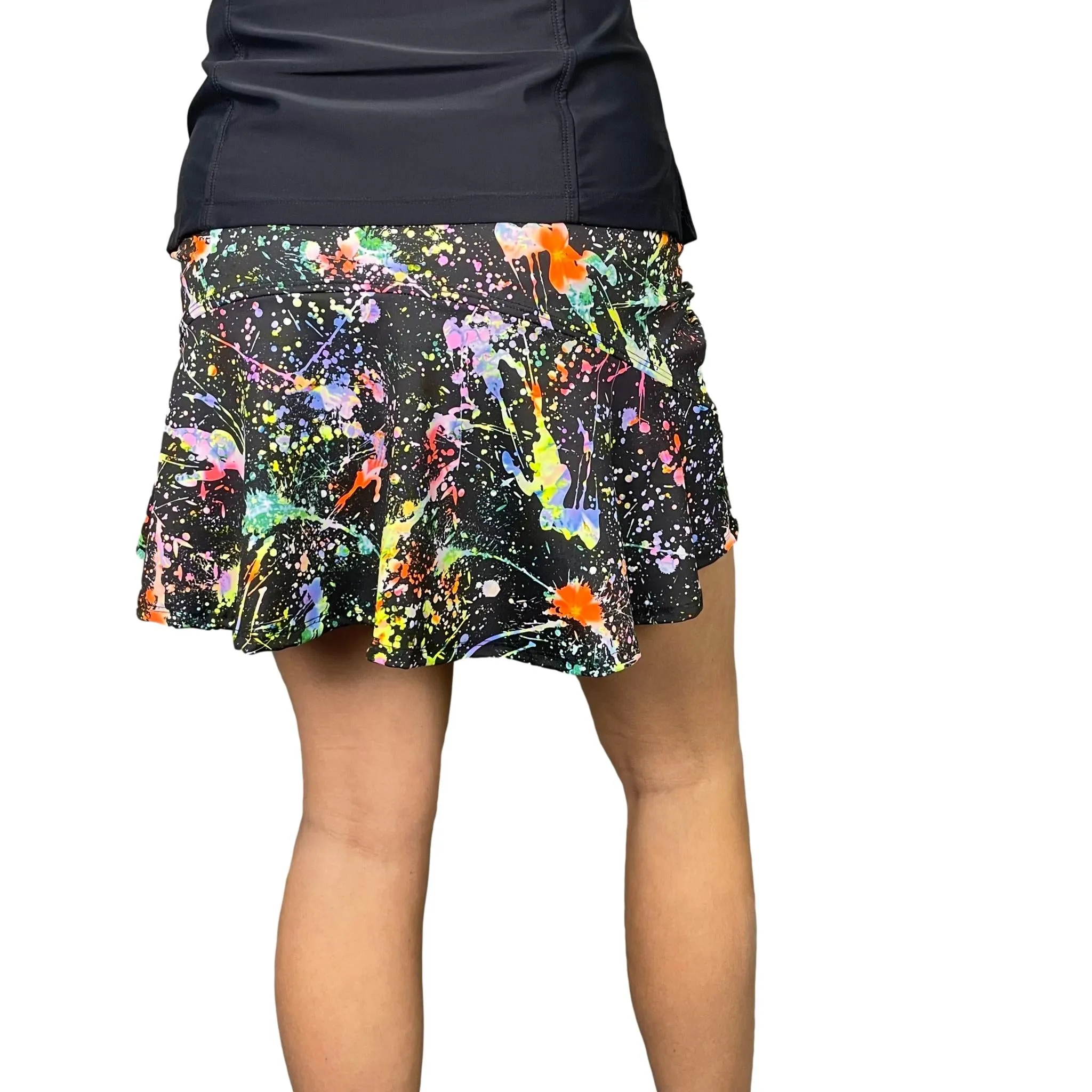 Splatter Print Flutter Golf, Running, Tennis Skort