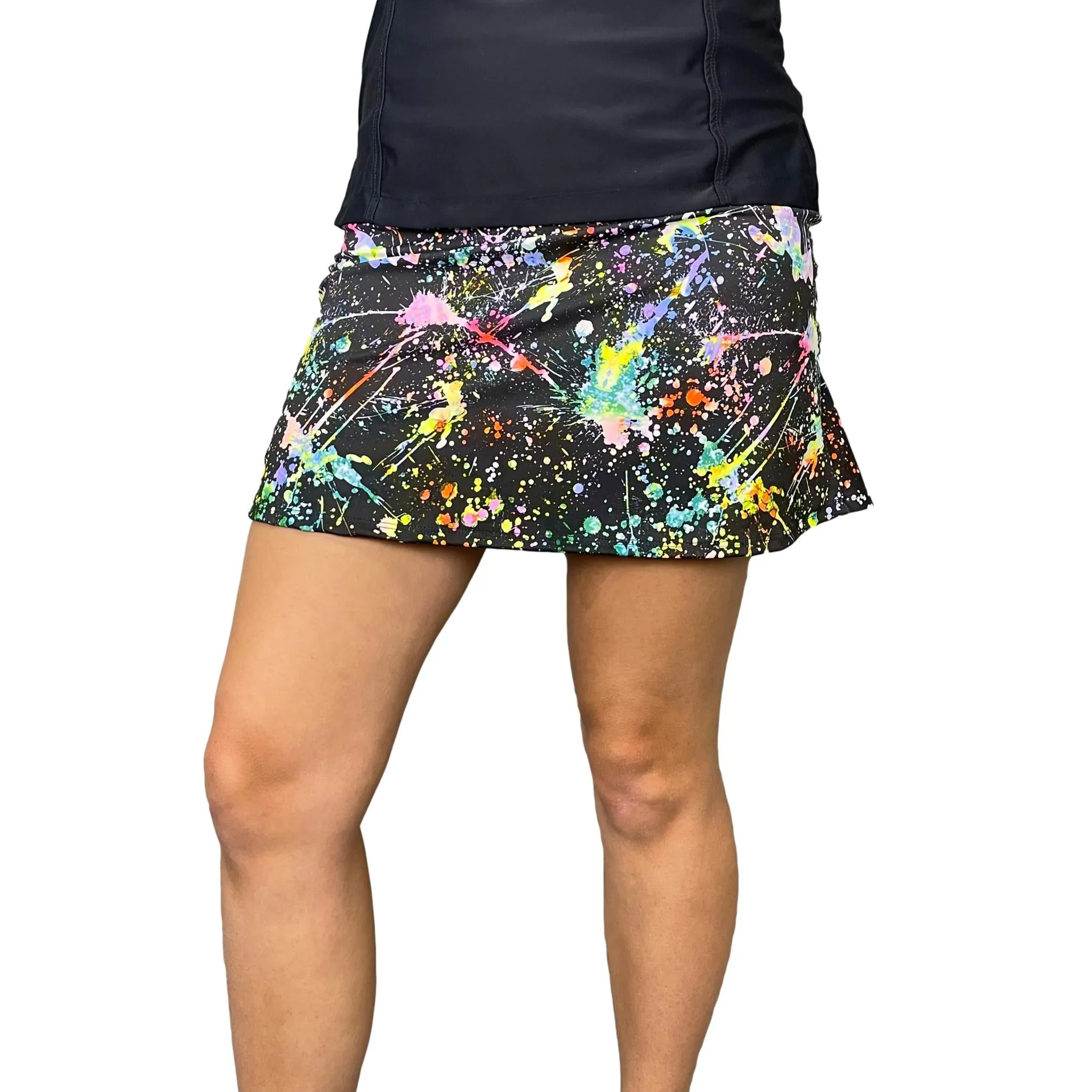 Splatter Print Flutter Golf, Running, Tennis Skort