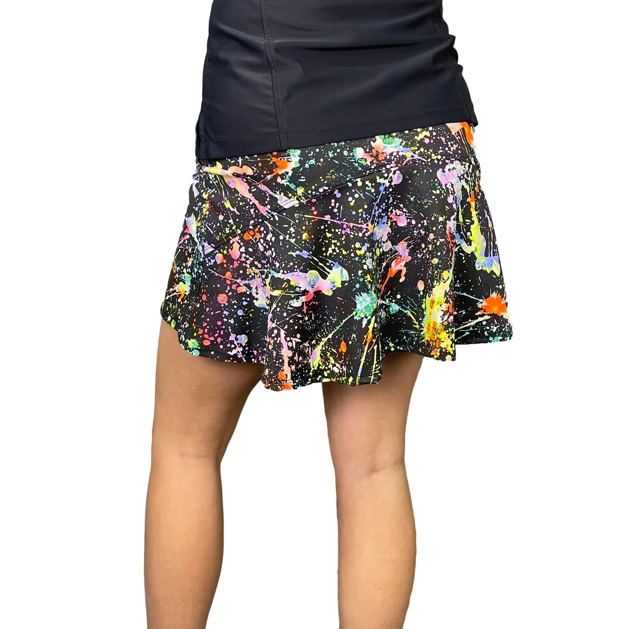 Splatter Print Flutter Golf, Running, Tennis Skort