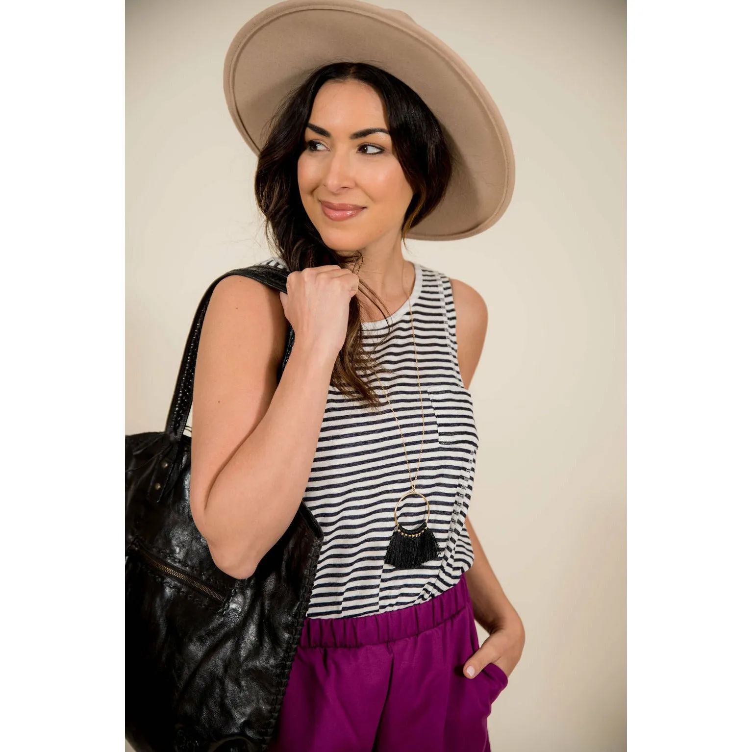 Striped Pocket Tank