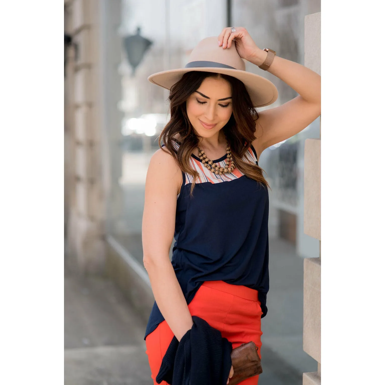 Striped Top Tank