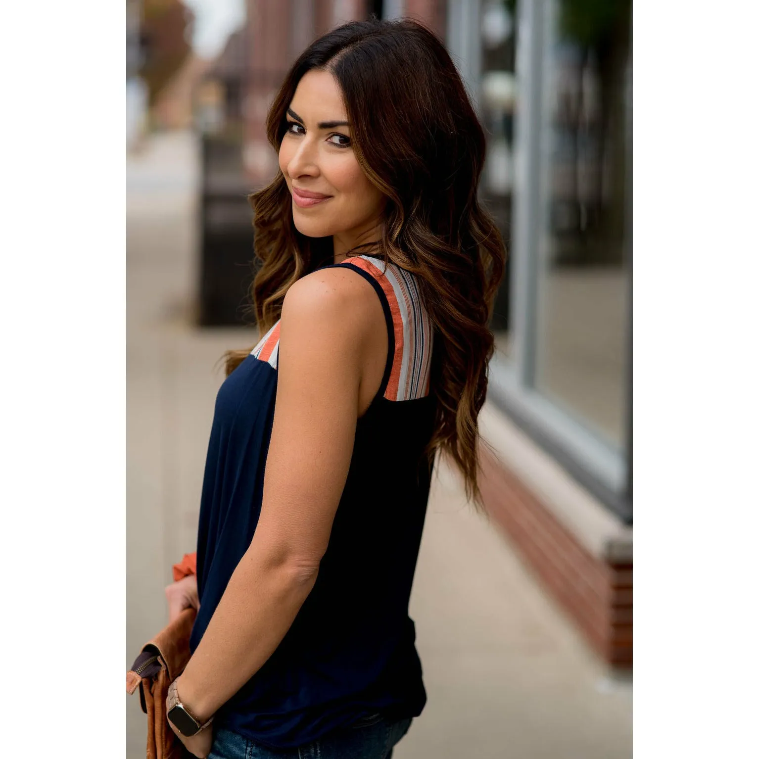 Striped Top Tank