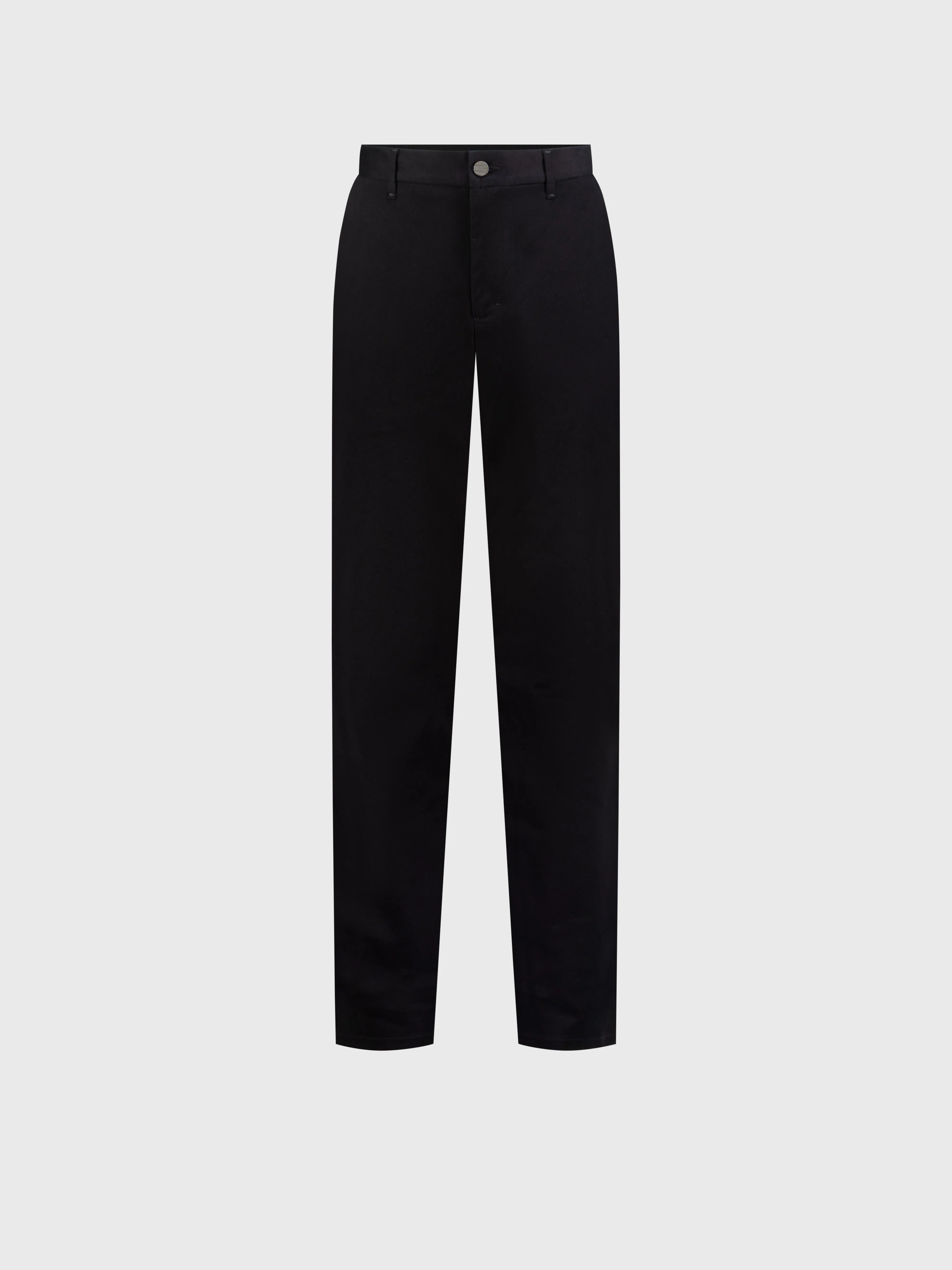 Trousers with Ribbed Elastic Waistband Black